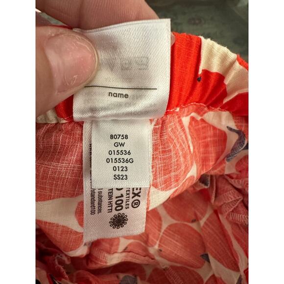 Hanna Andersson Girls Print Cross Back Cotton Poplin Tank Top & Bottom Size 6-7 - Picture 5 of 8